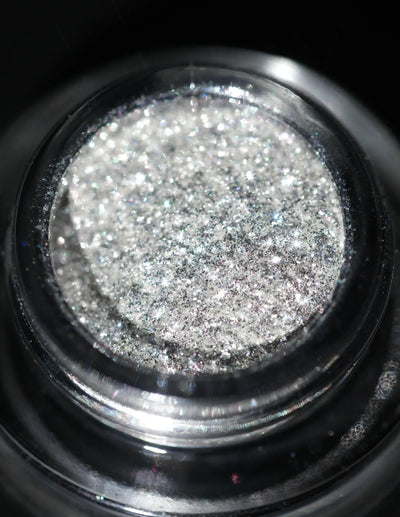 KARYSHA Cosmetics Silver Eyeshadow Glitter Shade #04 Professional makeup high-quality glitter eyeshadows, best eye-catching pigments, unique eye primer, makeup artist recommended makeup pigments