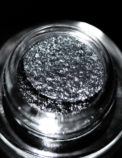 KARYSHA Cosmetics Black Eyeshadow Glitter Shade #24 Professional makeup high-quality glitter eyeshadows, best eye-catching pigments, unique eye primer, makeup artist recommended makeup pigments