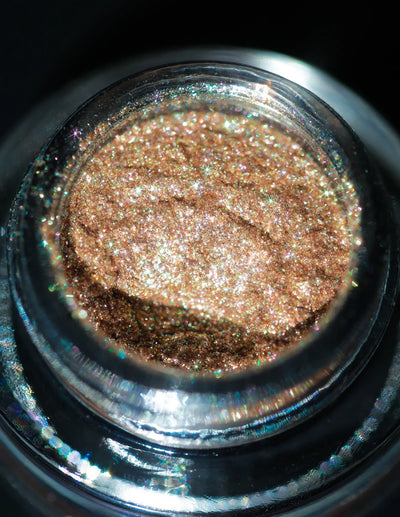 KARYSHA Cosmetics Gold Eyeshadow Glitter Shade #02 Professional makeup high-quality glitter eyeshadows, best eye-catching pigments, unique eye primer, makeup artist recommended makeup pigments