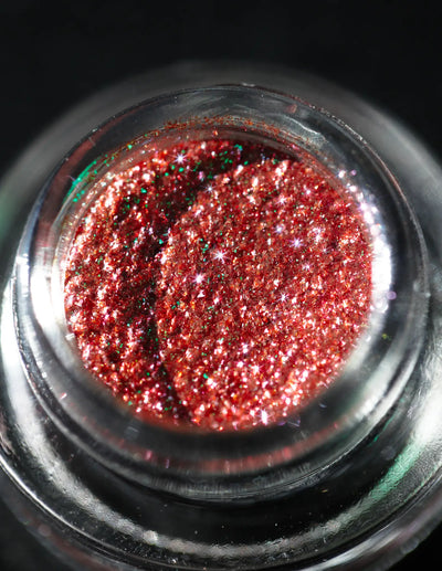 KARYSHA Cosmetics Red Green Eyeshadow Glitter Shade #18 Professional makeup high-quality glitter eyeshadows, best eye-catching pigments, unique eye primer, makeup artist recommended makeup pigments