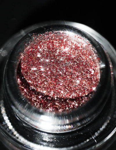 KARYSHA Cosmetics Red Silver Eyeshadow Glitter Shade #09 Professional makeup high-quality glitter eyeshadows, best eye-catching pigments, unique eye primer, makeup artist recommended makeup pigments