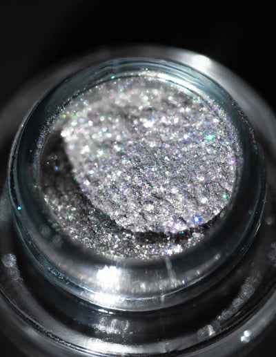 KARYSHA Cosmetics Gray Eyeshadow Glitter Shade #20 Professional makeup high-quality glitter eyeshadows, best eye-catching pigments, unique eye primer, makeup artist recommended makeup pigments