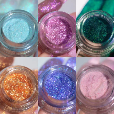 Professional makeup high-quality glitter eyeshadows, best eye-catching pigments, unique eye primer, makeup artist recommended makeup pigments